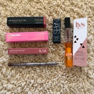 New! Bundle of lip products- (some full size!) Nars, Ilia, Anastasia, Morphe,Nyx